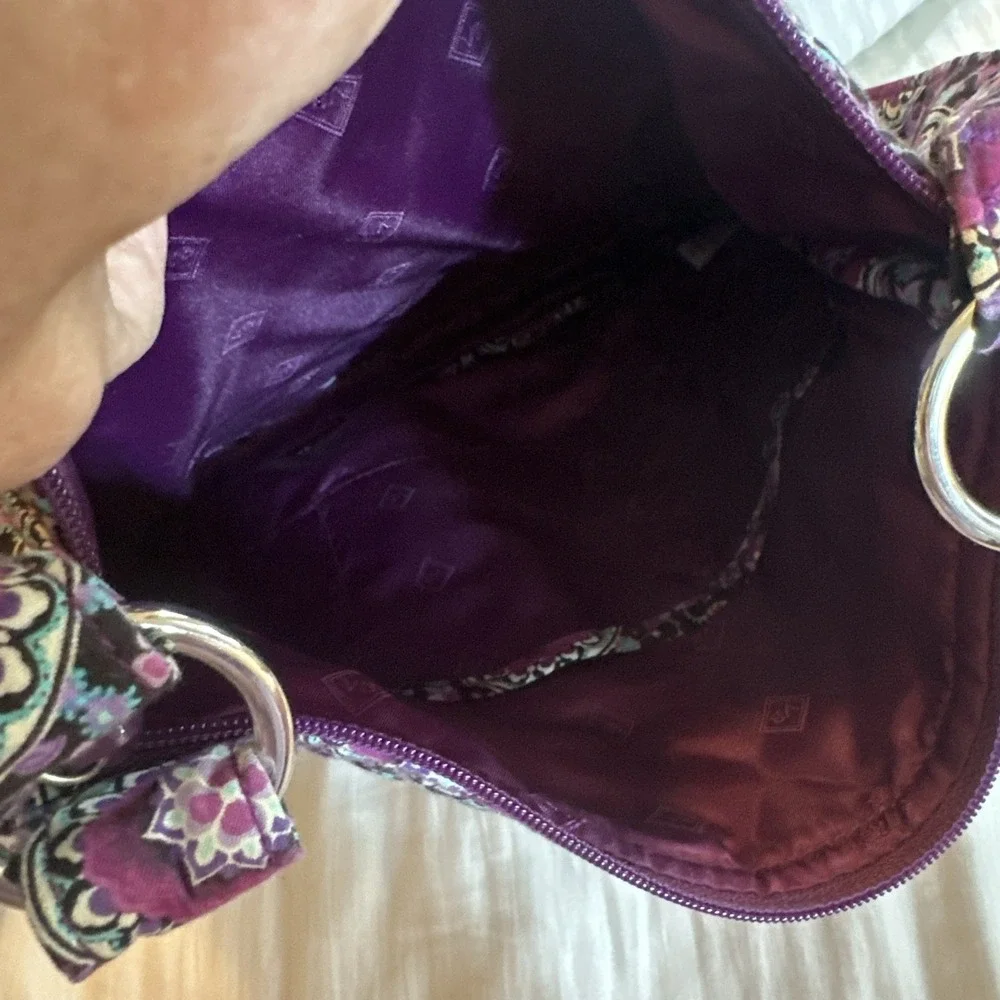 Vera Bradley Villager Tote Shoulder Purse Crossbody Lilac Medallion EUC